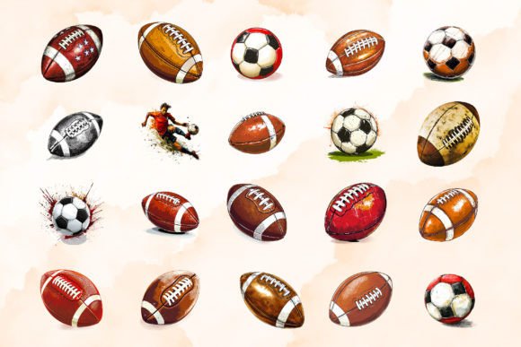 Types of Football-Themed Clip Art